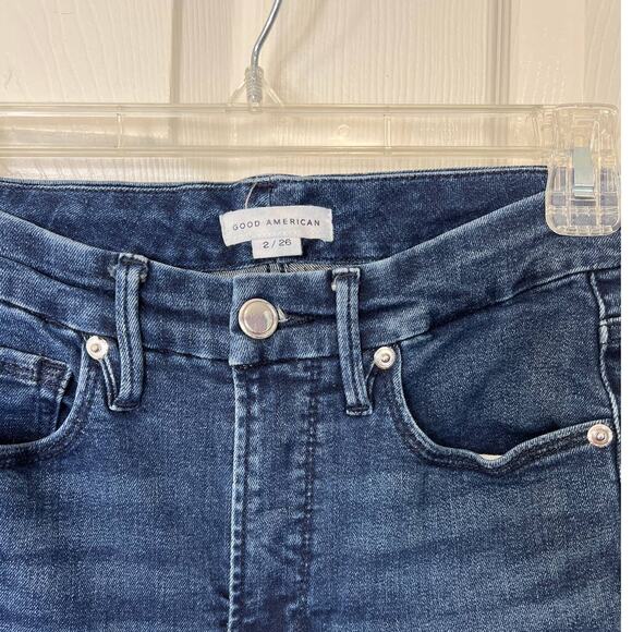 Good American Jeans Good Legs Skinny Chewed Hem 2 / 26 - Picture 6 of 13